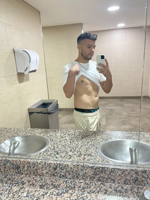 lick it here in the cinema bathroom! hurry before someone arrives