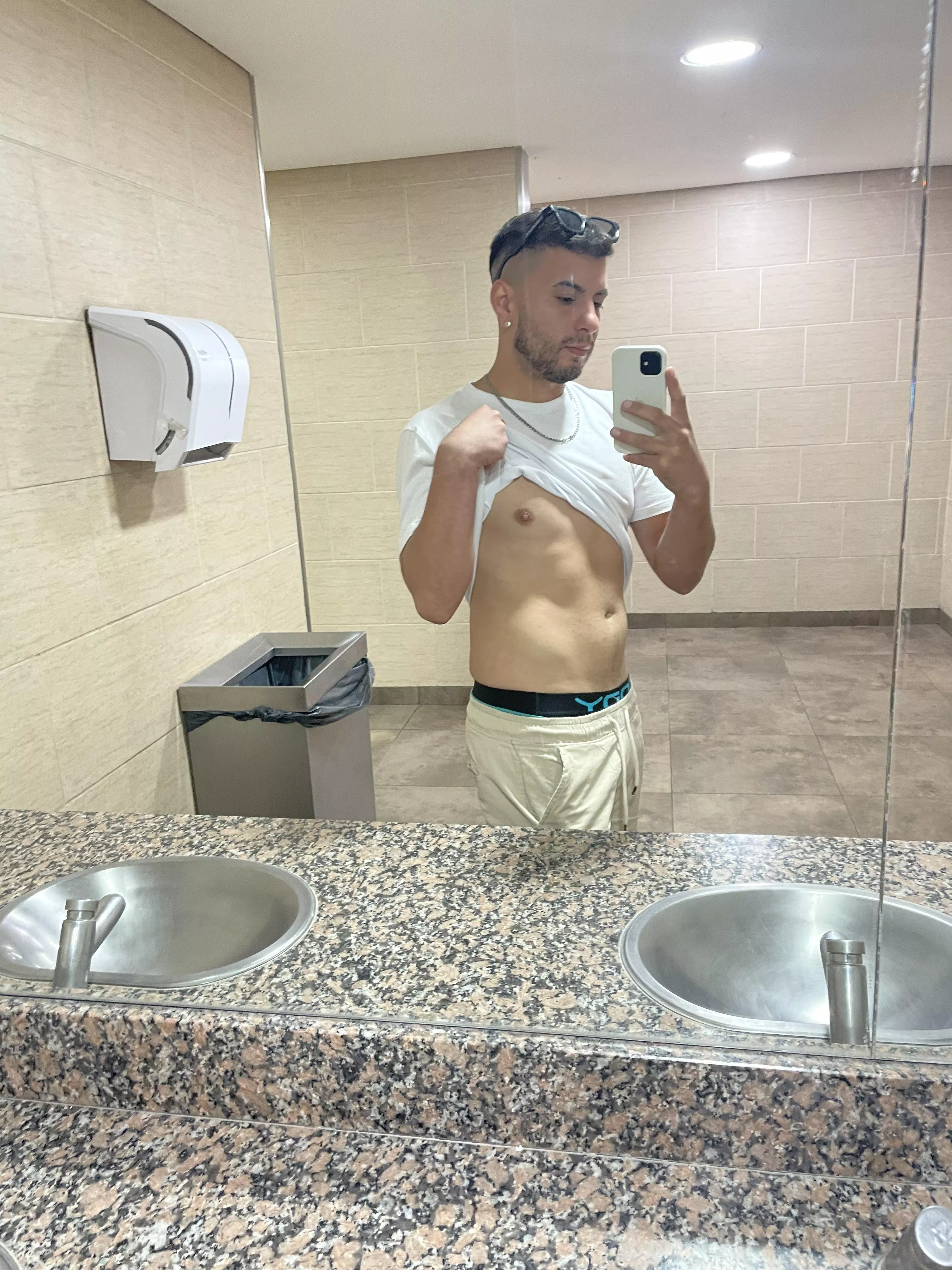 lick it here in the cinema bathroom! hurry before someone arrives