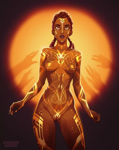 Mel Medarda taping into her protective ability (Kyral Reed)