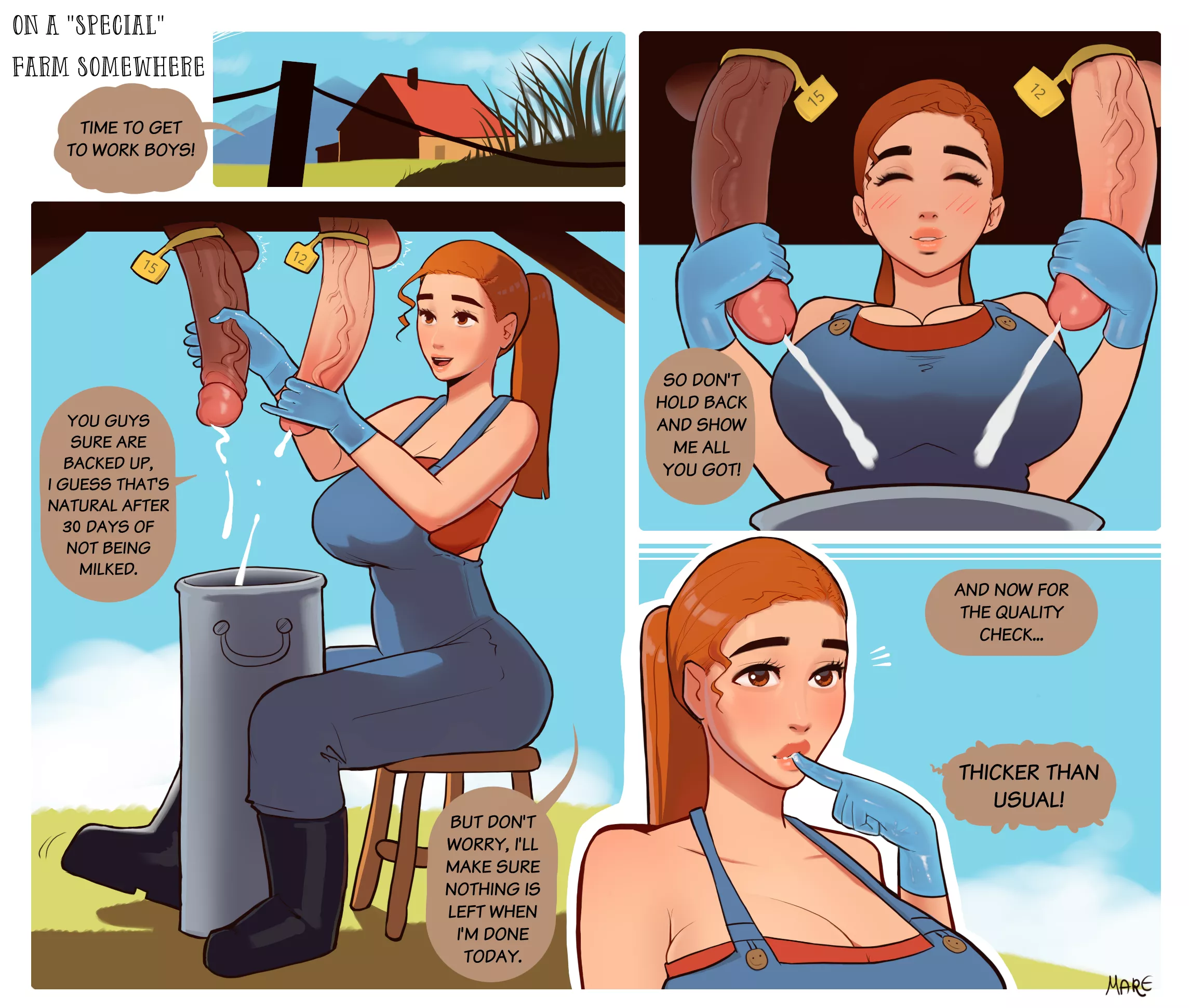 Milking her men (mare_ten)