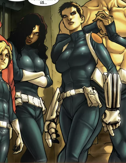 Nick Fury chose some good looking members for his team, YoYo and Quake [Dark Reign: New Nation (Secret Warriors), (2008), #1]