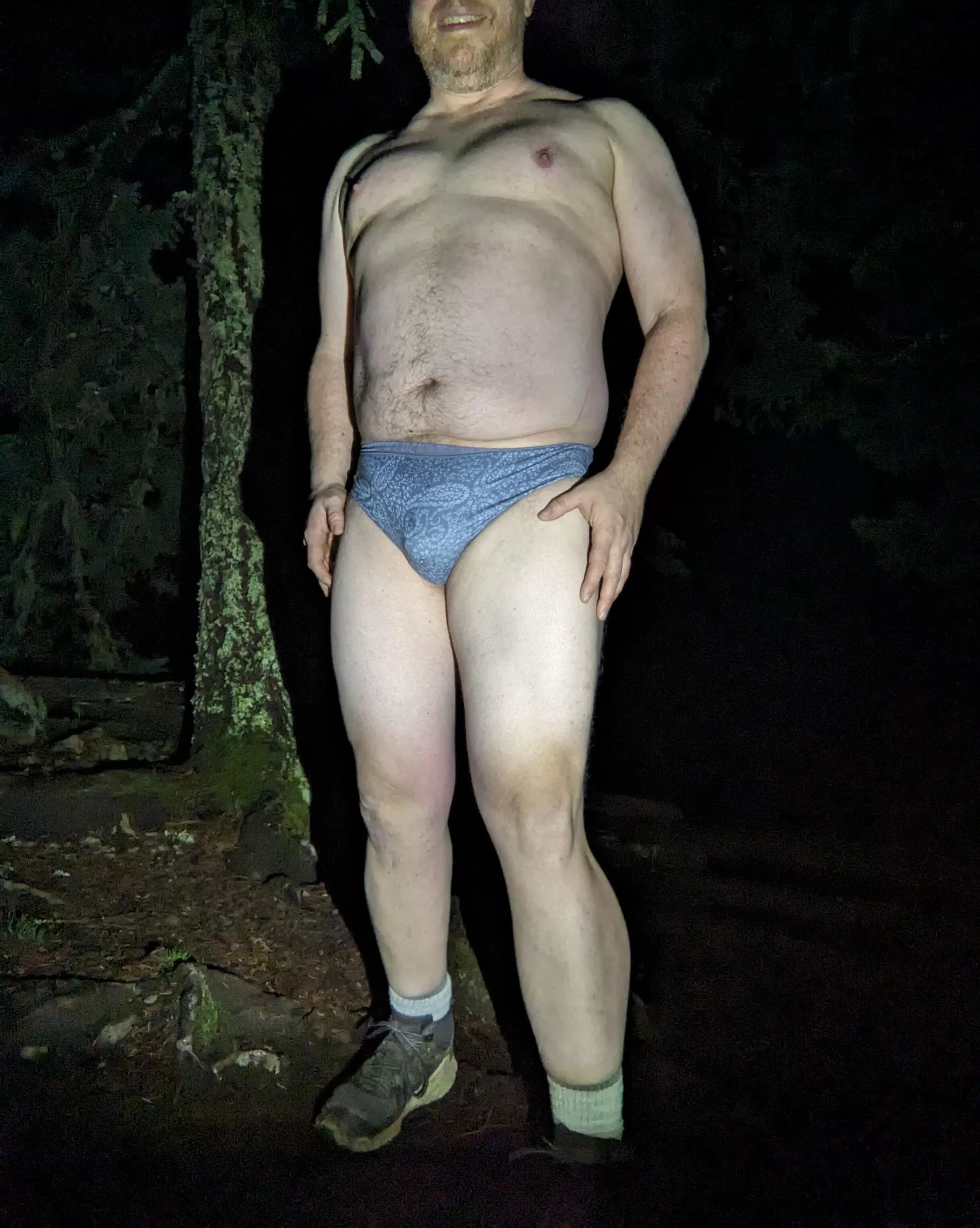Night hike in panties! 
