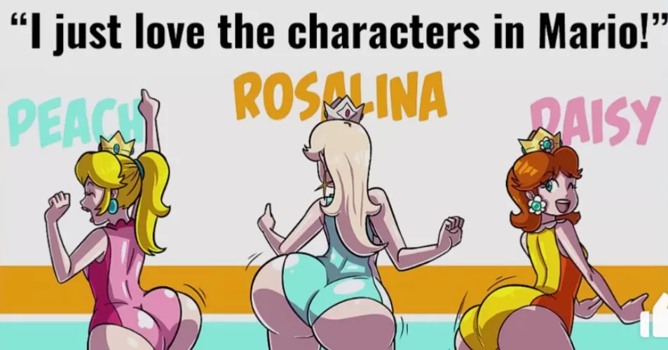 Peach, Daisy, and Rosalina.