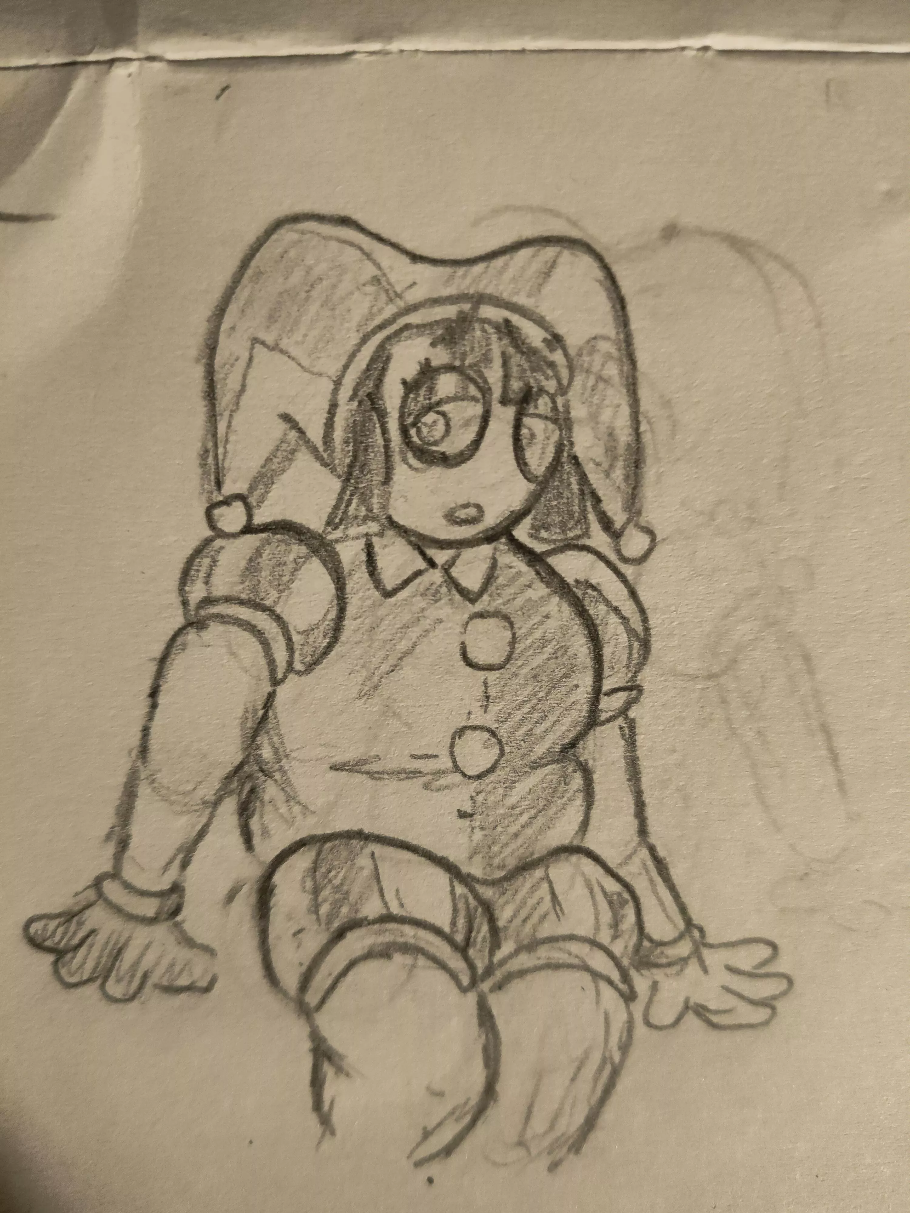 Pomni (TADC) but chubby. 