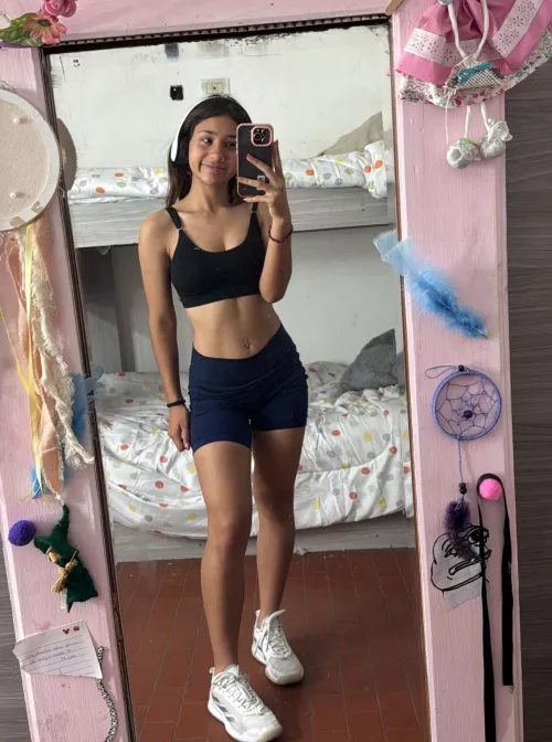 Pre gym selfie. Once I get my own room I can post sexier pics!