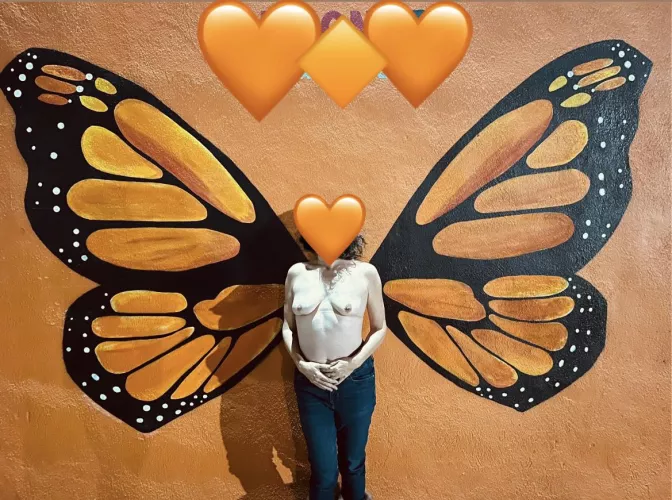 Quickly got topless for this public mural 