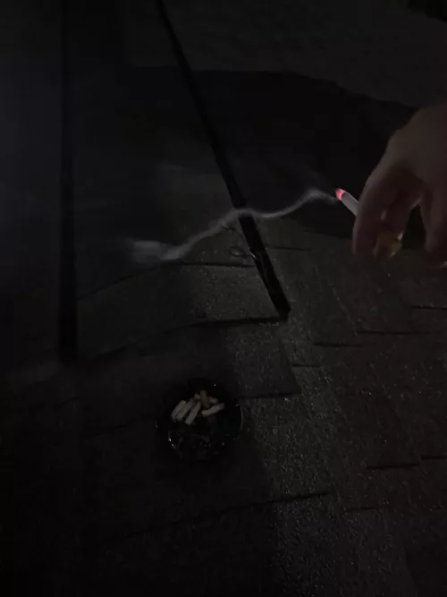 Rooftop smoke (Marlboro red)