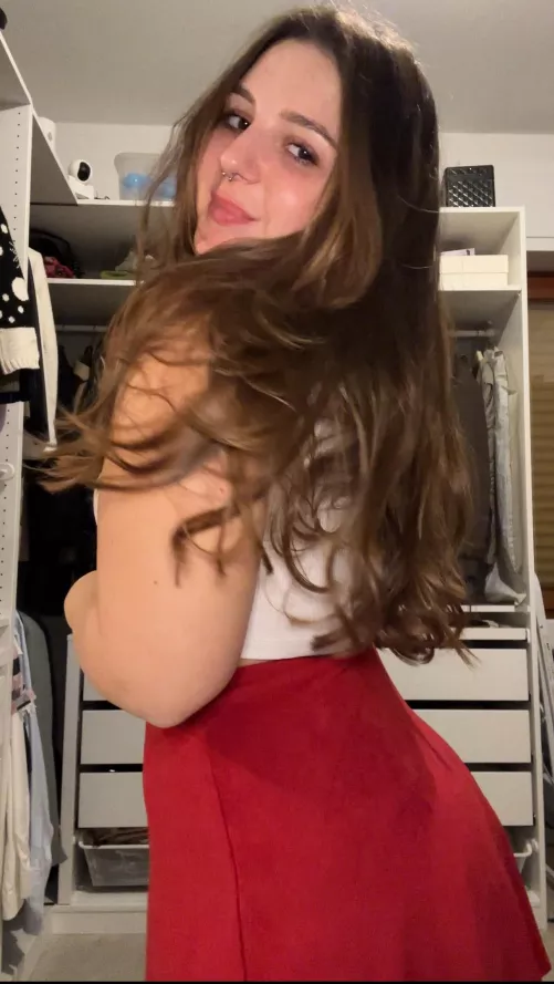 Skirt on, panties off 