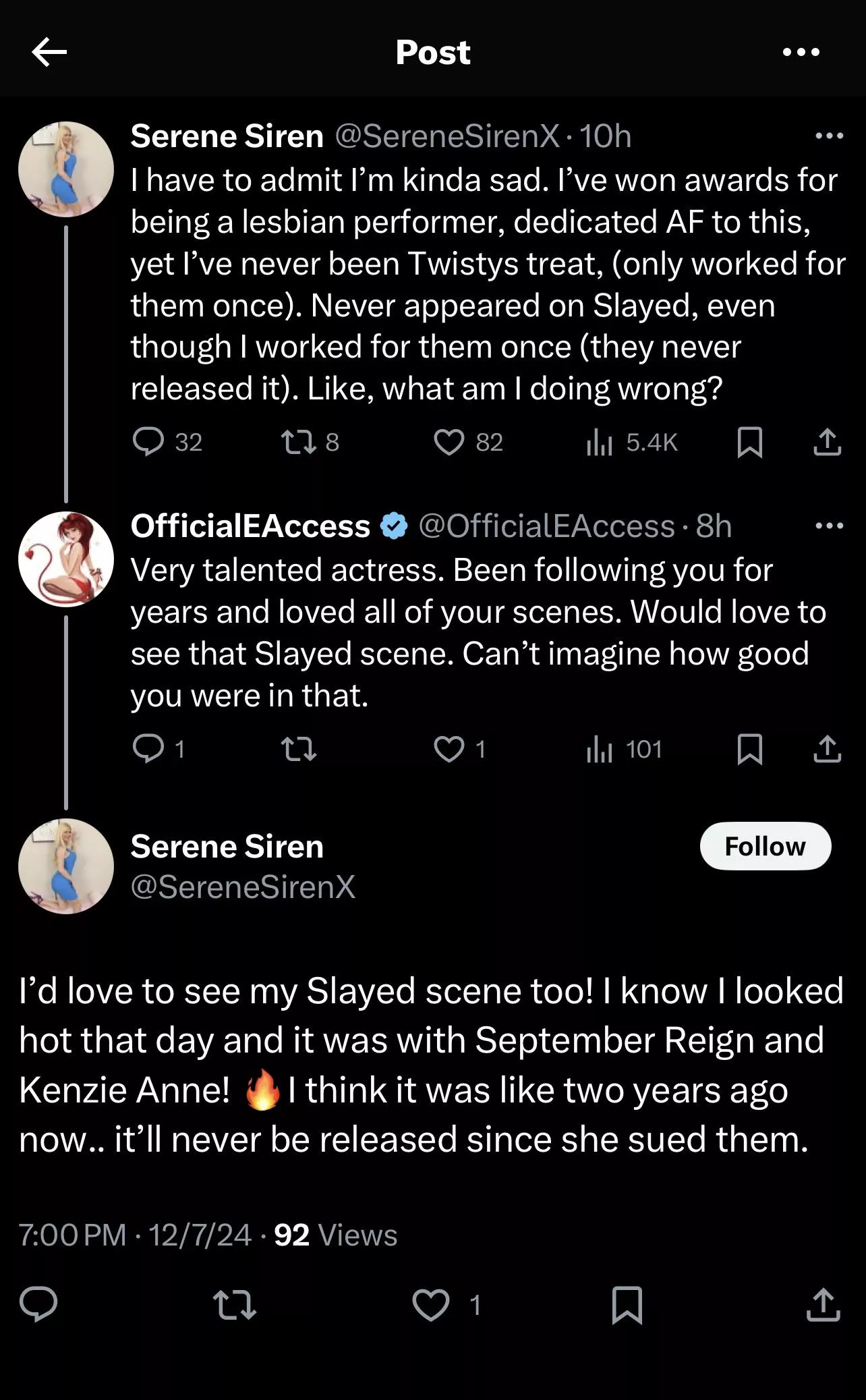 So we’ll never see it cause kenzie wanted to sue for extra lunch money? 🤦‍♂️