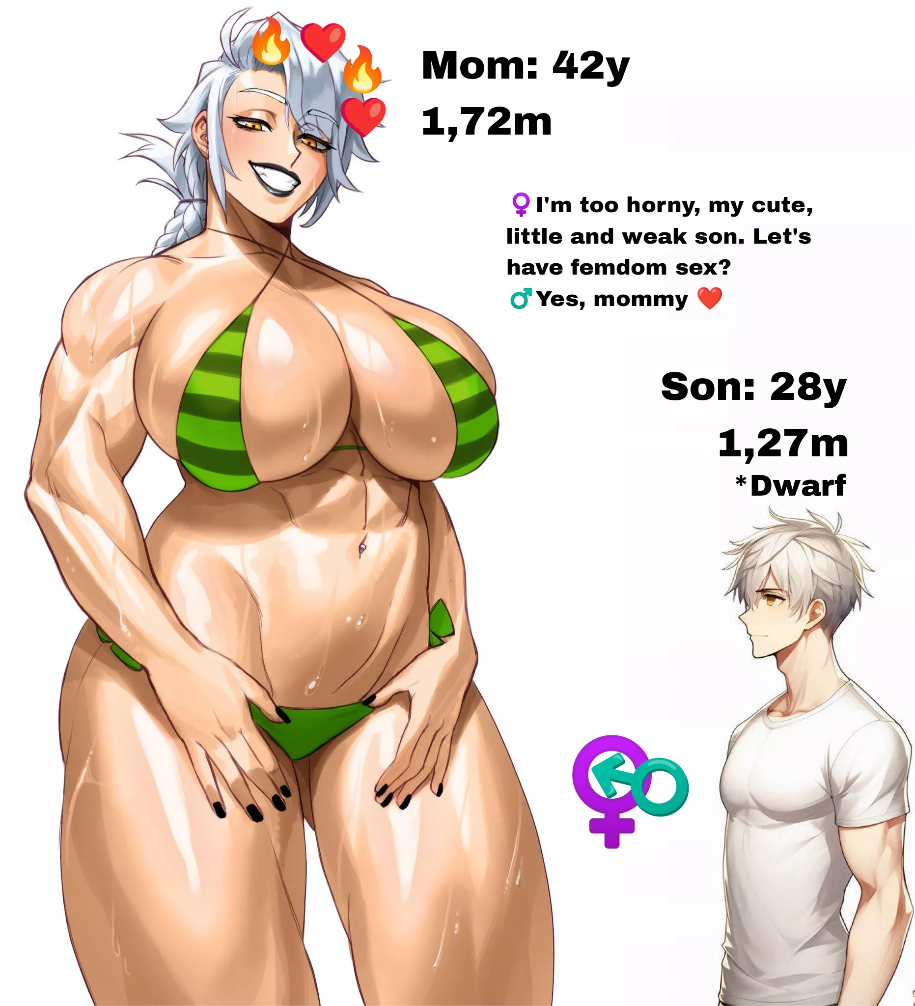 Strong mommy is very horny