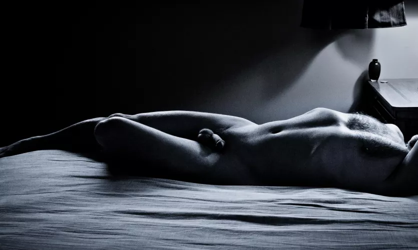 supine male nude