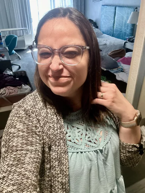 This little dressed up like a middle today with my new  Temu find and my favourite cardigan! It’s been chilly out but I can still look cute!