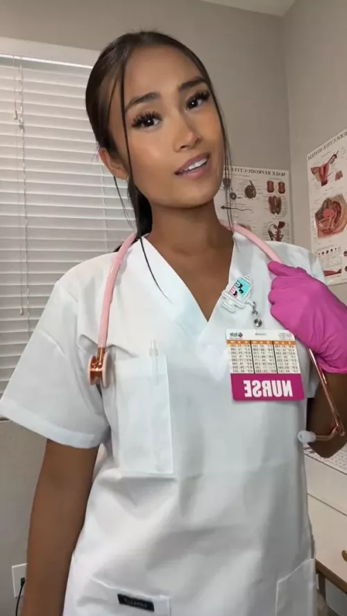 This nurse knows how to administer pleasure