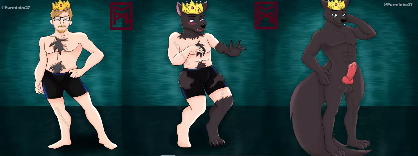 TRANSFORMATION SEQUENCE WOLF KING -@Fuminko27 - art by me