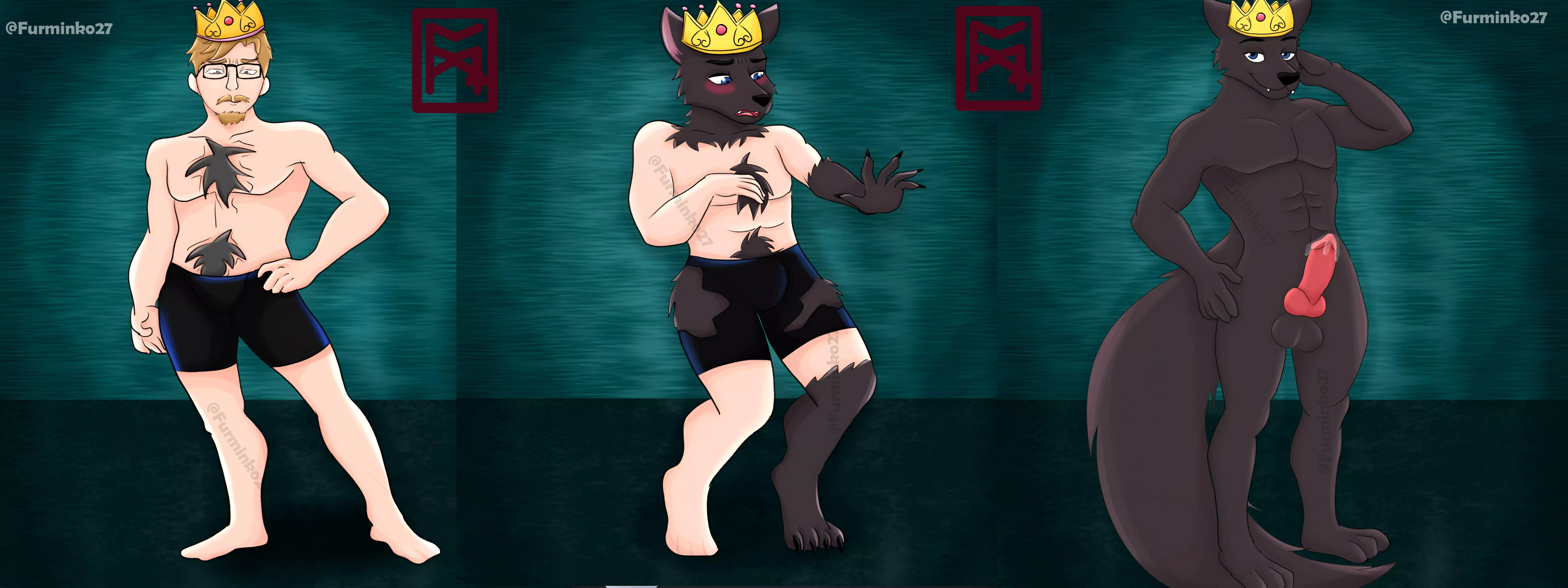 TRANSFORMATION SEQUENCE WOLF KING -@Fuminko27 - art by me