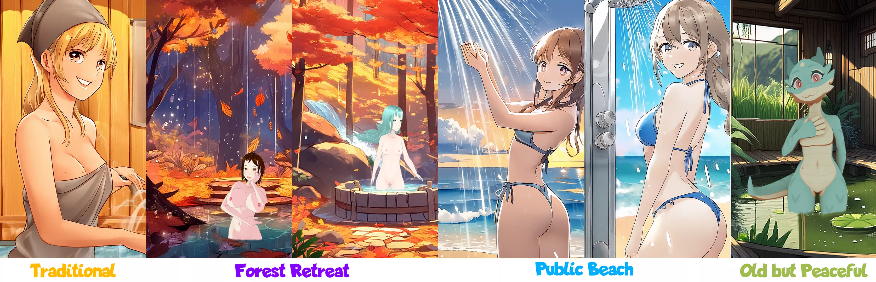 What Washroom should I add next? Looking to add a new washroom option, wondering which of these, or if there are any wishes? These images are just inspirational ideas not actual game art