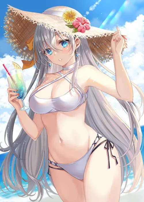 When the hair matches the bikini