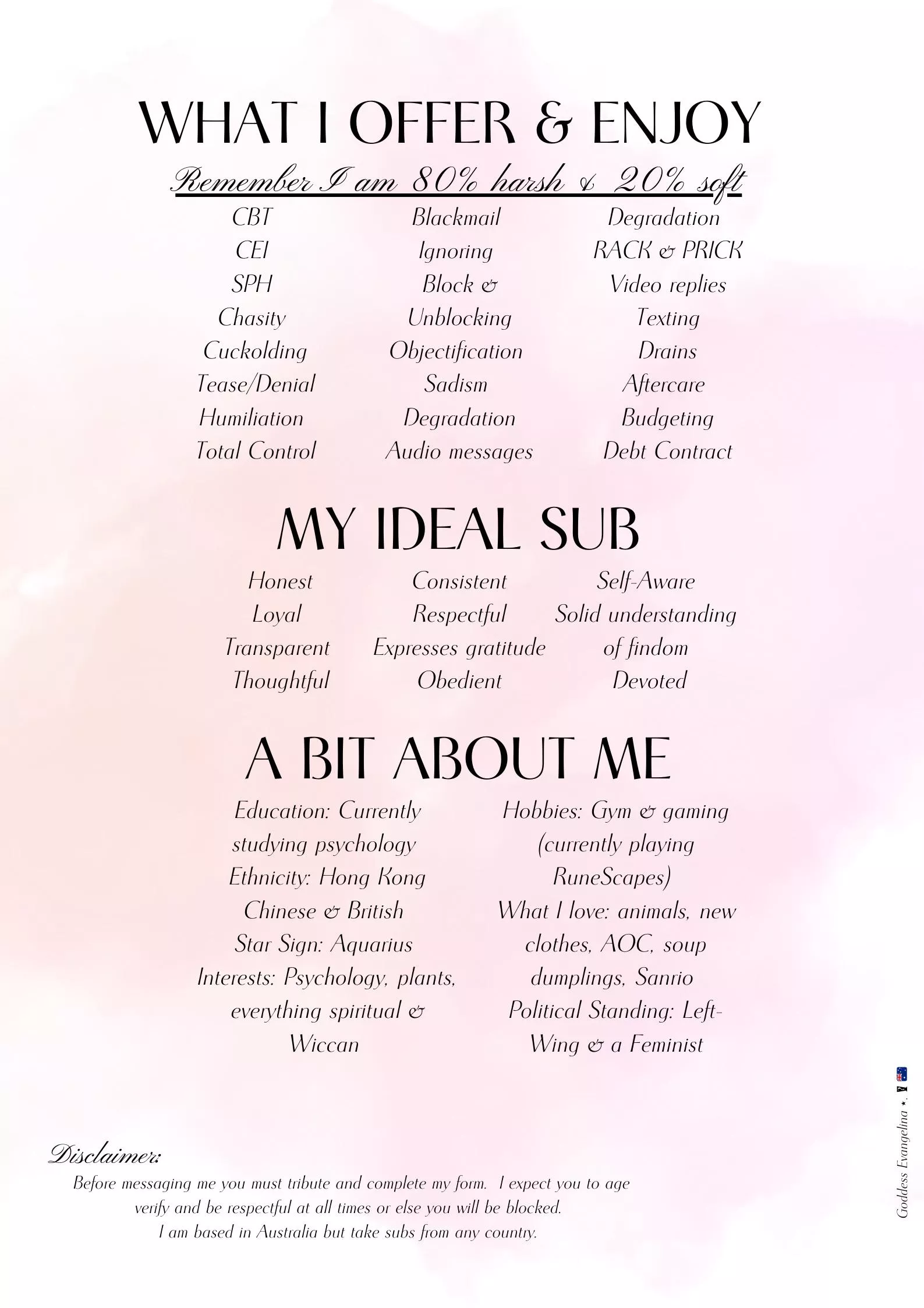 21 [F4A] #Online seeking a loyal and transparent sub. 