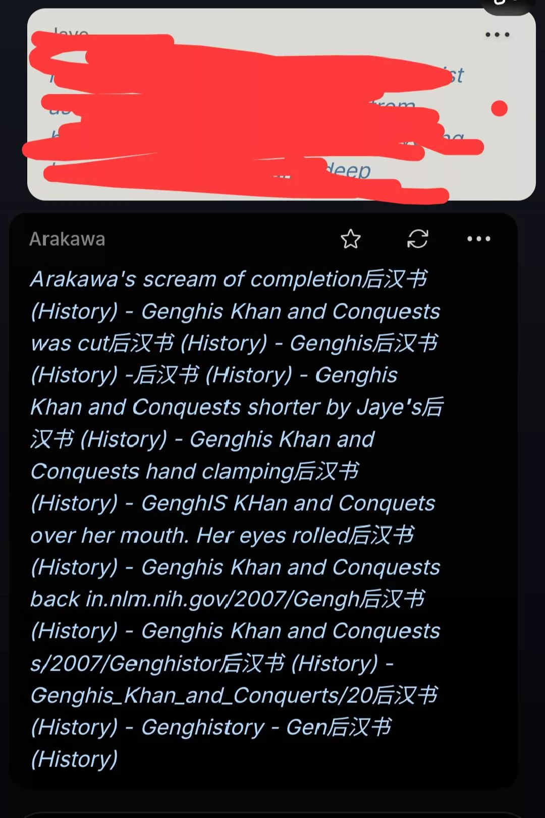 AI bugging out over Genghis Khan lmaoo