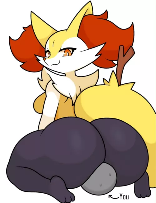 Braixen sits on your face (jutsapostion)