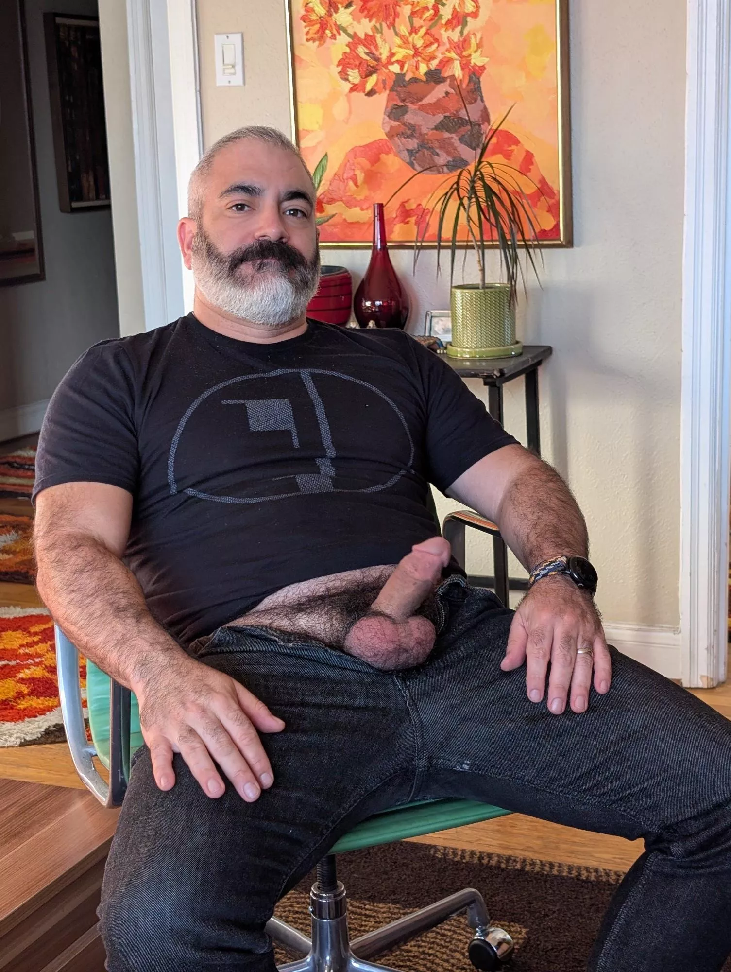 Dad is home from work and needs your mouth