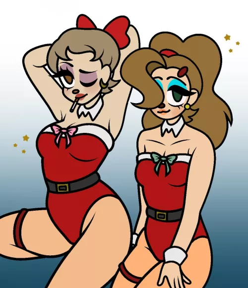 Festive Janet and Odette! 🎁