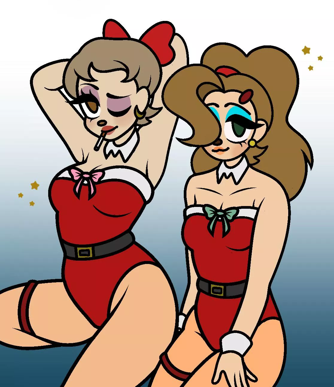 Festive Janet and Odette! 🎁