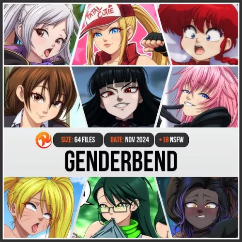 Genderbend pack available now for Supporters on Fanbox and Subscribestar 