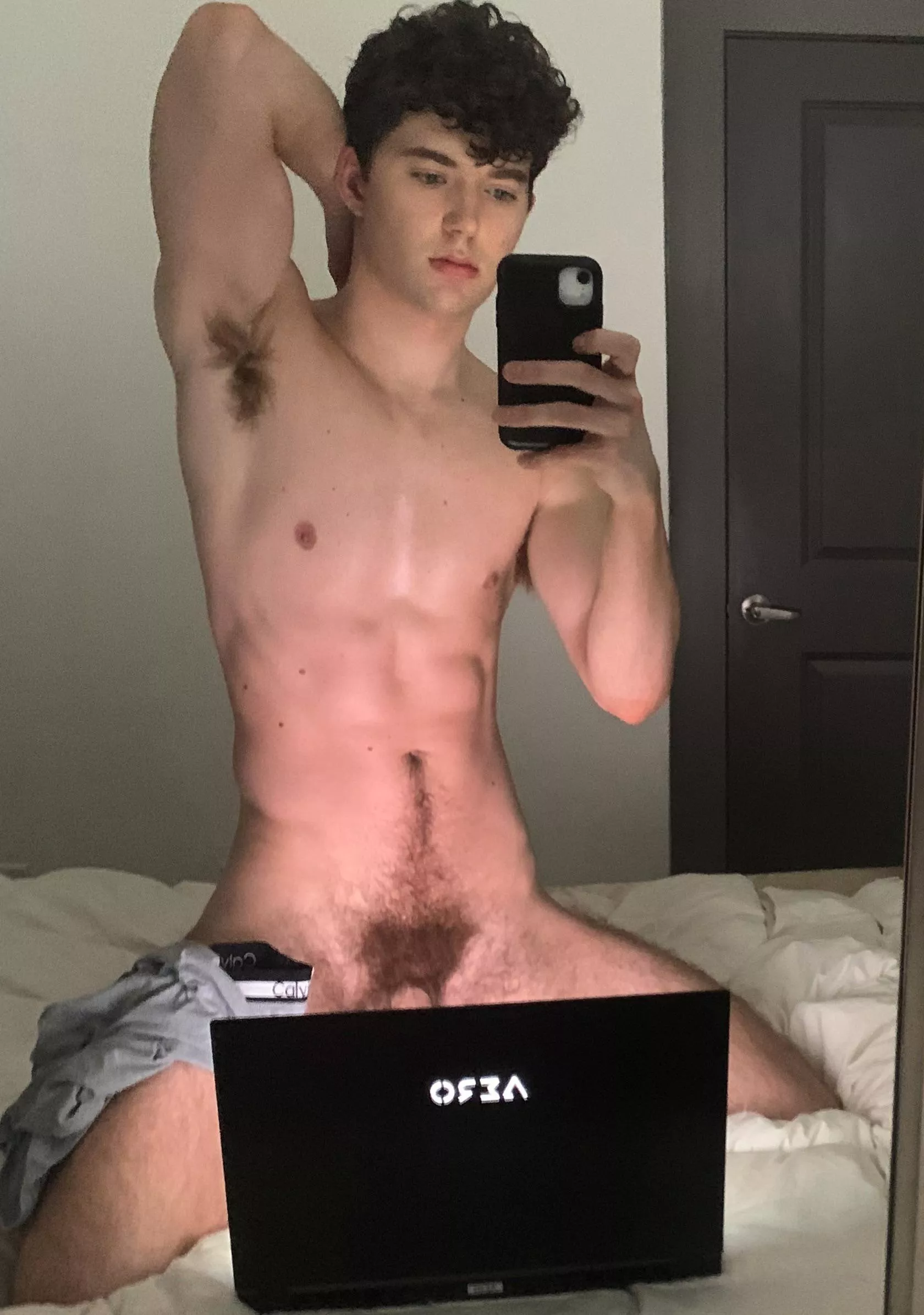 Got a little horny while doing homework, would you wanna sniff or lick me