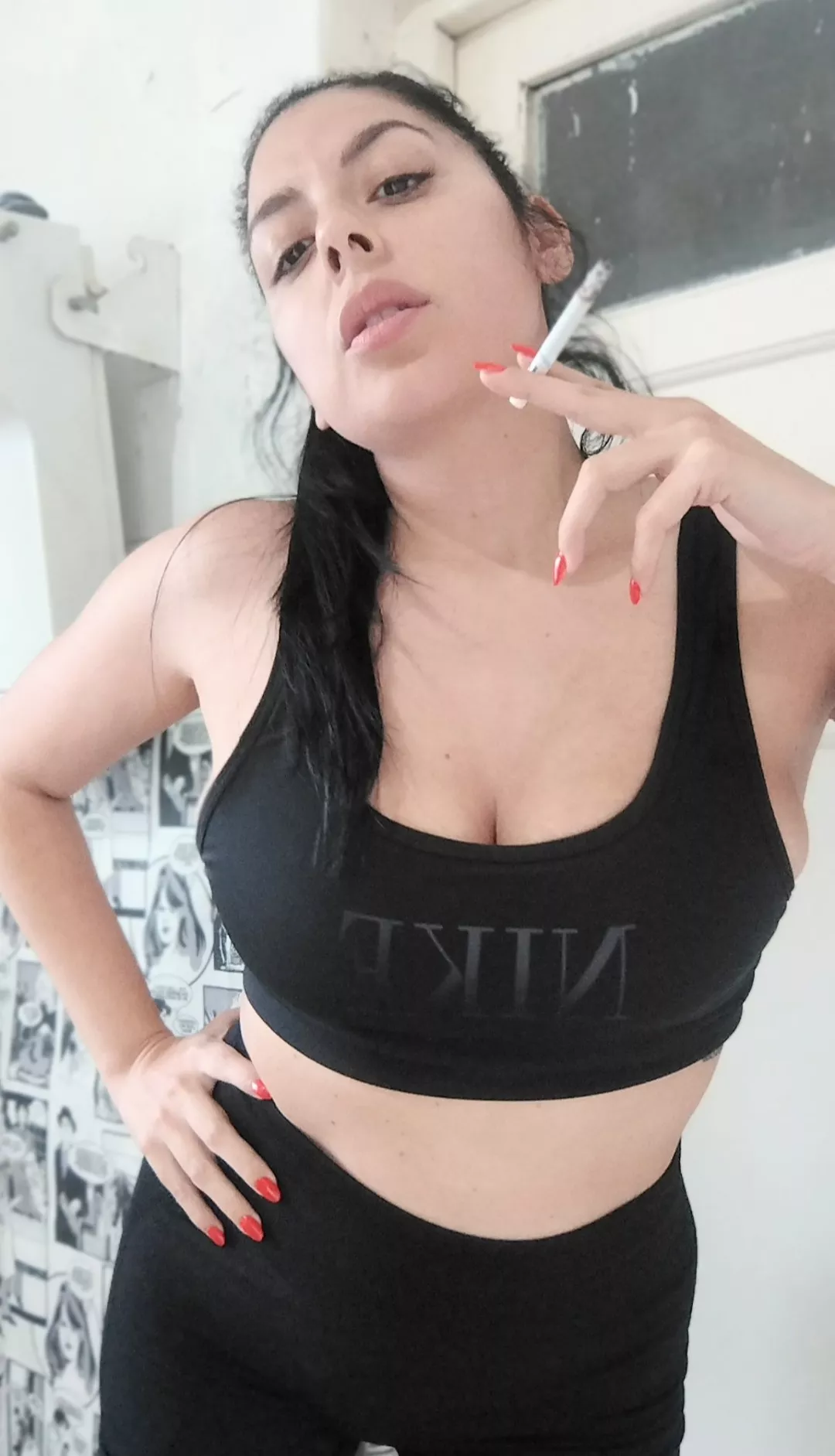 He just came from the gym, come smoke with me