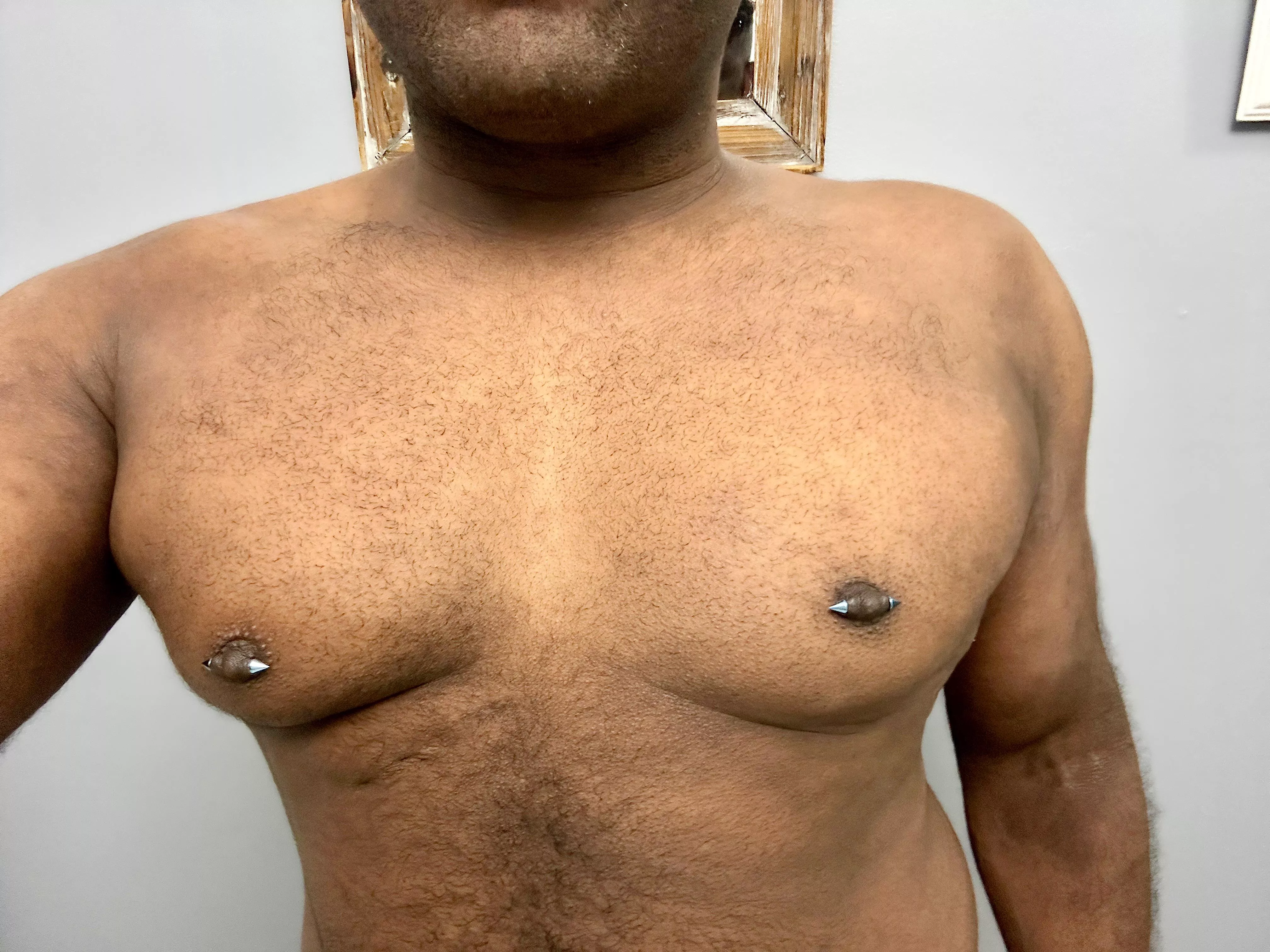 Ice blue titanium spikes. 14g