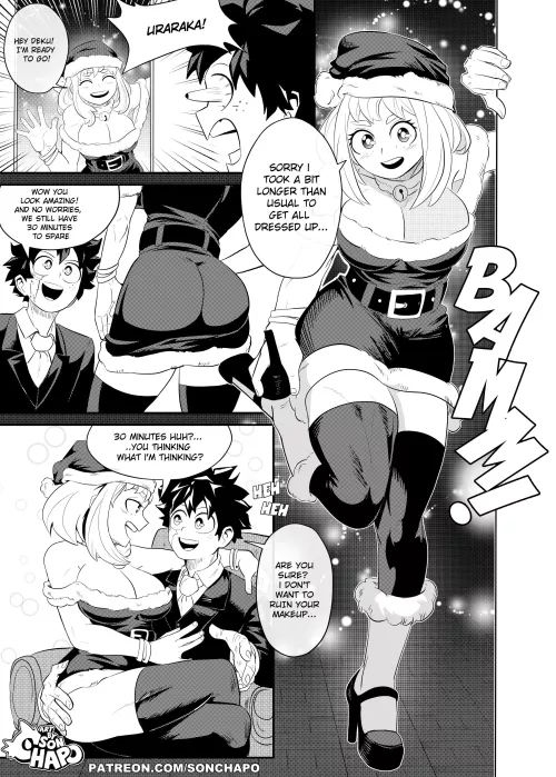 Izuku and Ochako’s first Christmas together (Sonchapo)