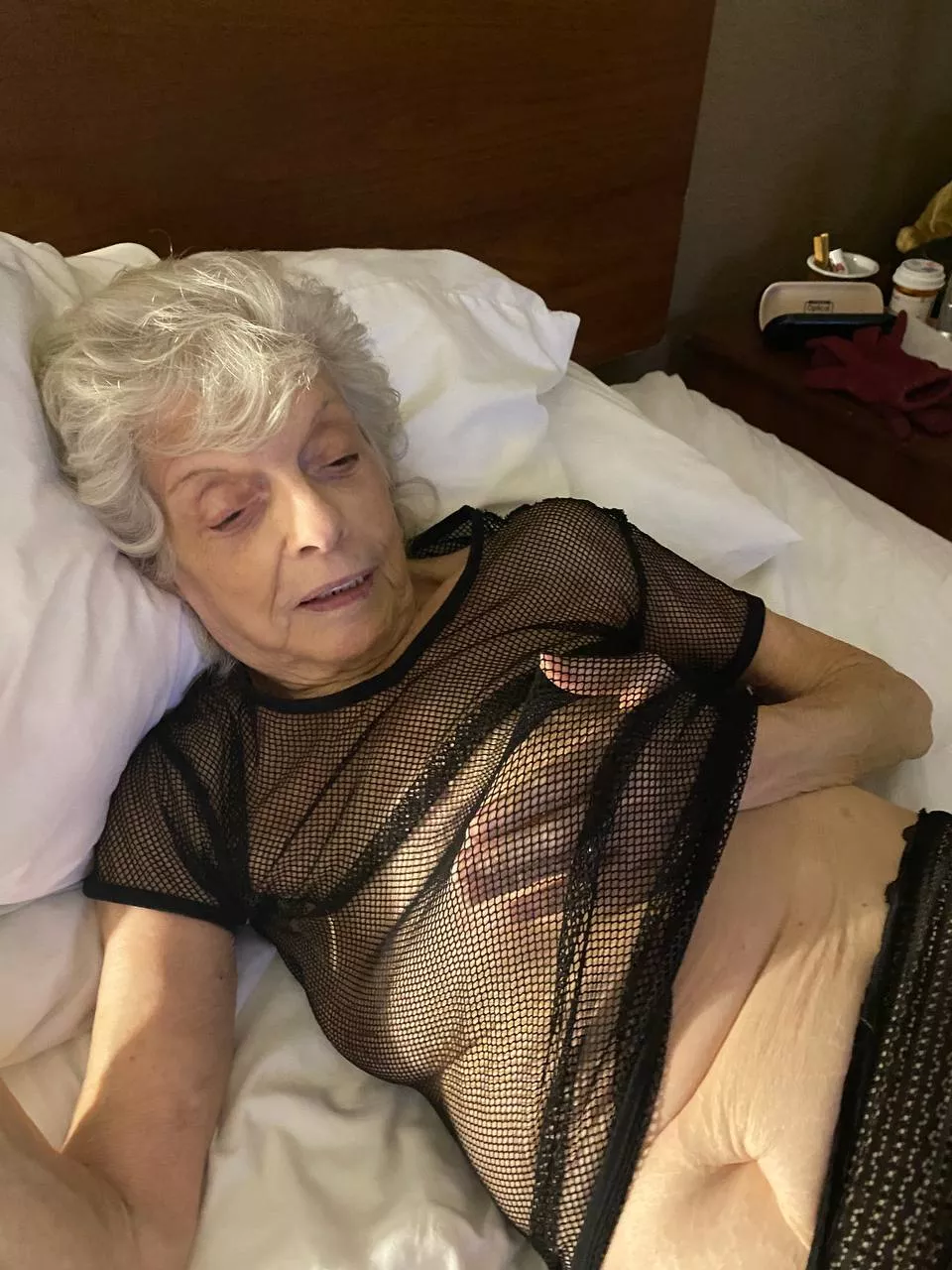 Just squeezing my boobs this morning at age 85