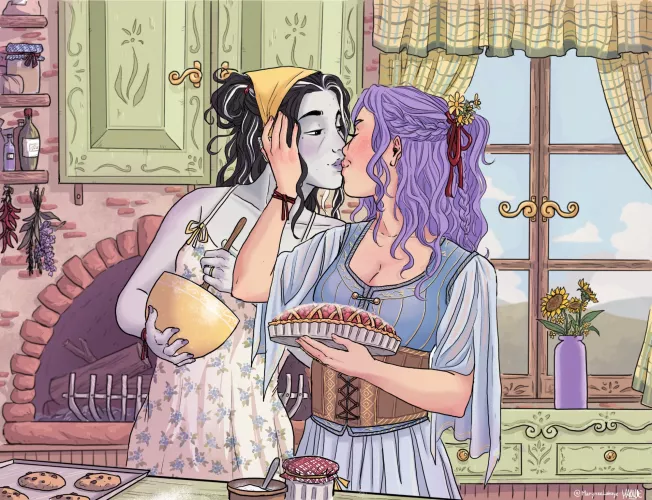 Laudna & Imogen baking (Maryne/maryneart) [Critical Role C3]