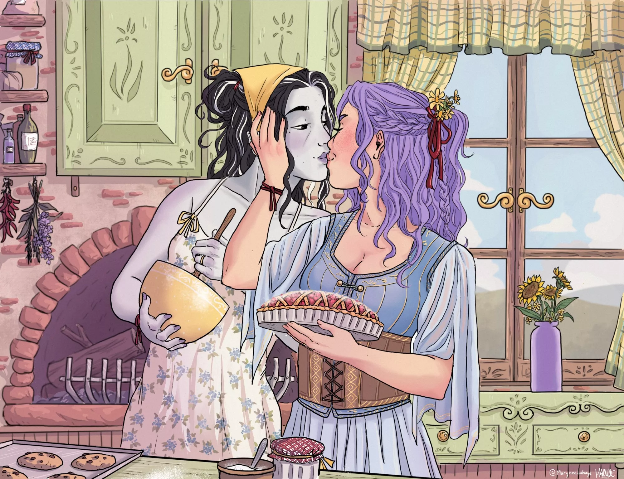 Laudna & Imogen baking (Maryne/maryneart) [Critical Role C3]