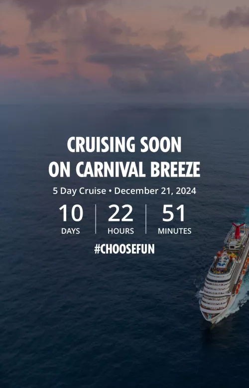 Looking to sneak off during my cruise 12/21 Carnival Breeze [M4F] BBC