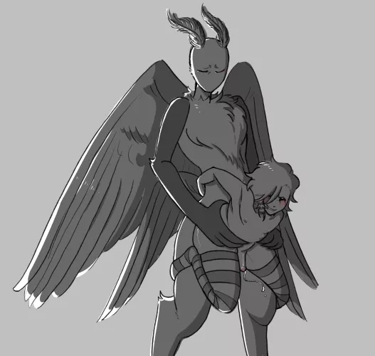 mothman and emo guy