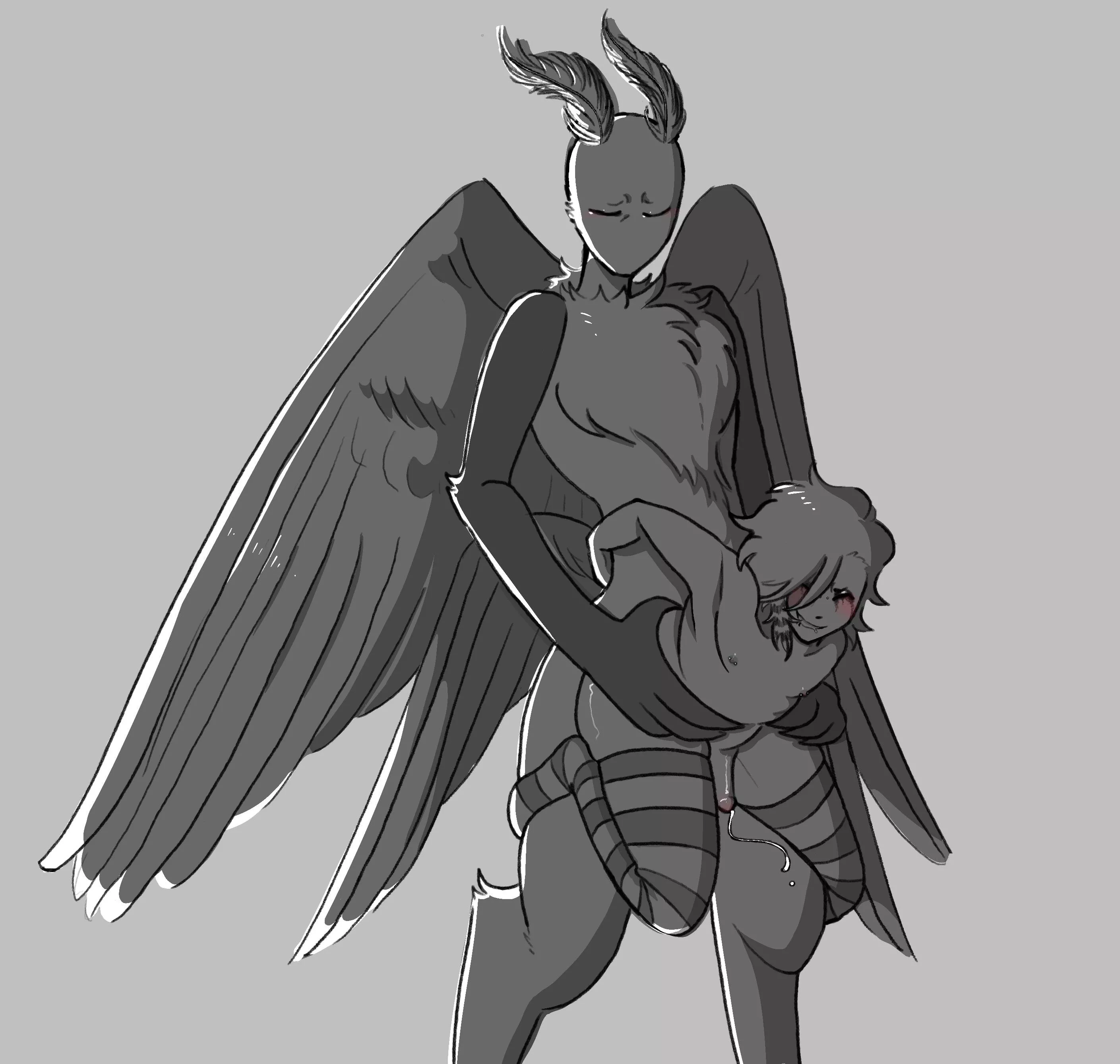 mothman and emo guy