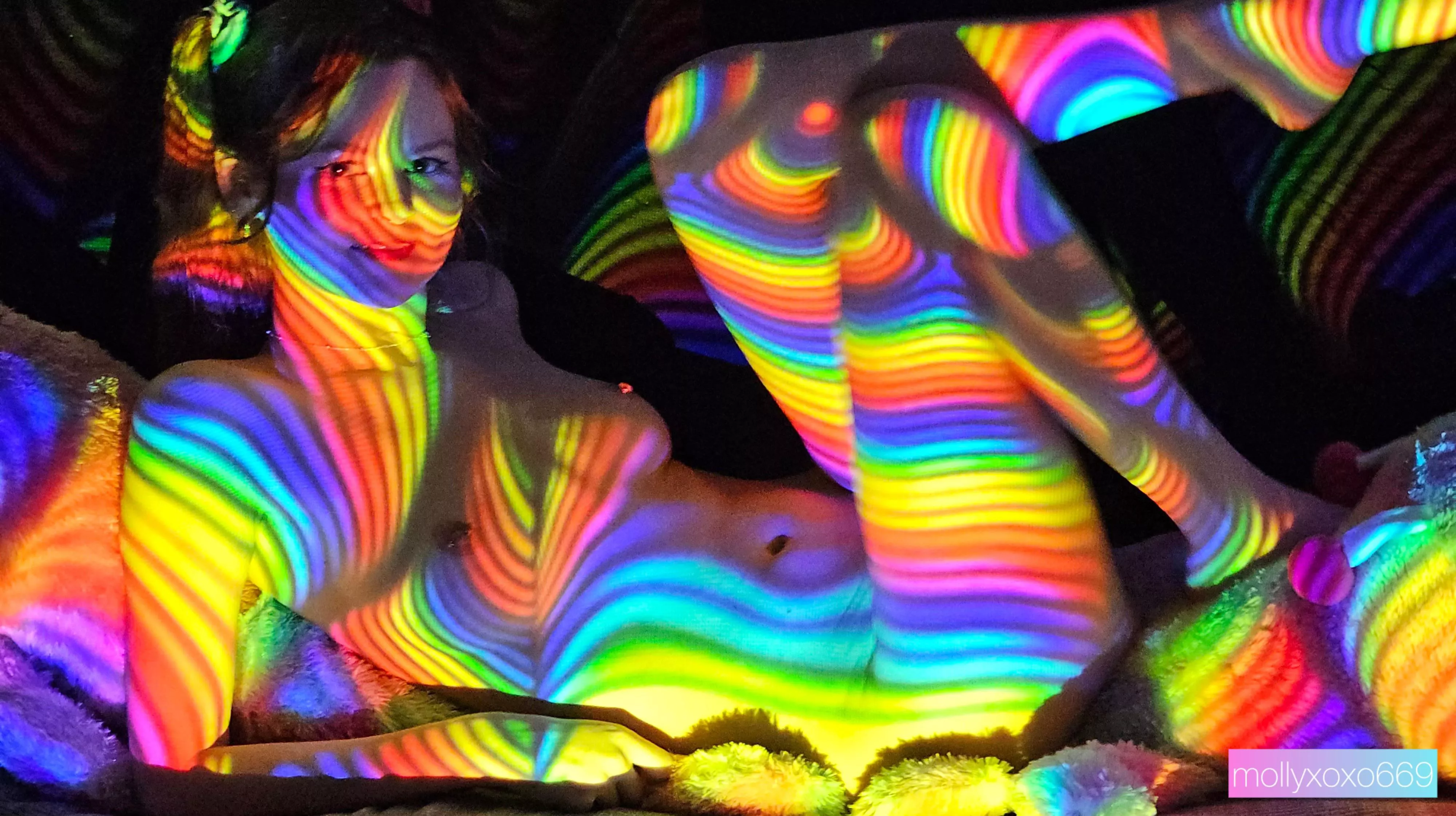 My bf Uon.Visuals projected his art all over me 🤤 