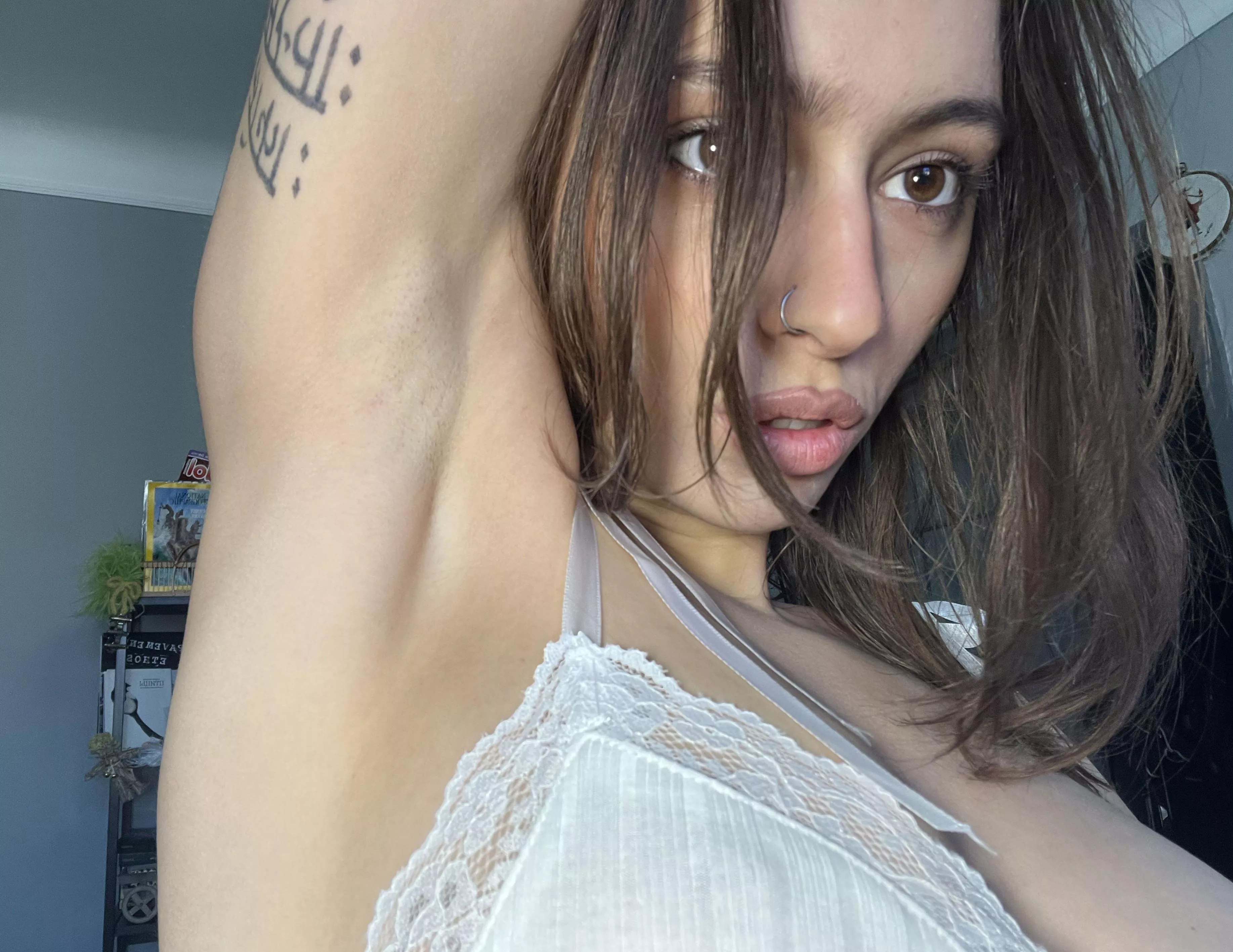 My smooth, pale armpit suits you just fine