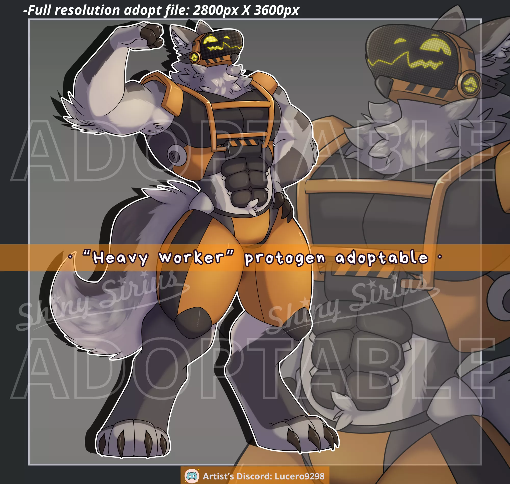 my take on a bulky protogen>> (artist: me)