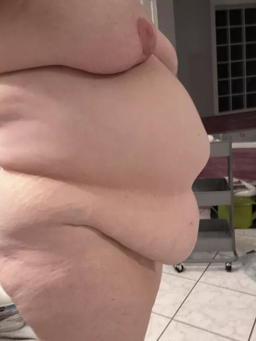 Out the shower hot belly 