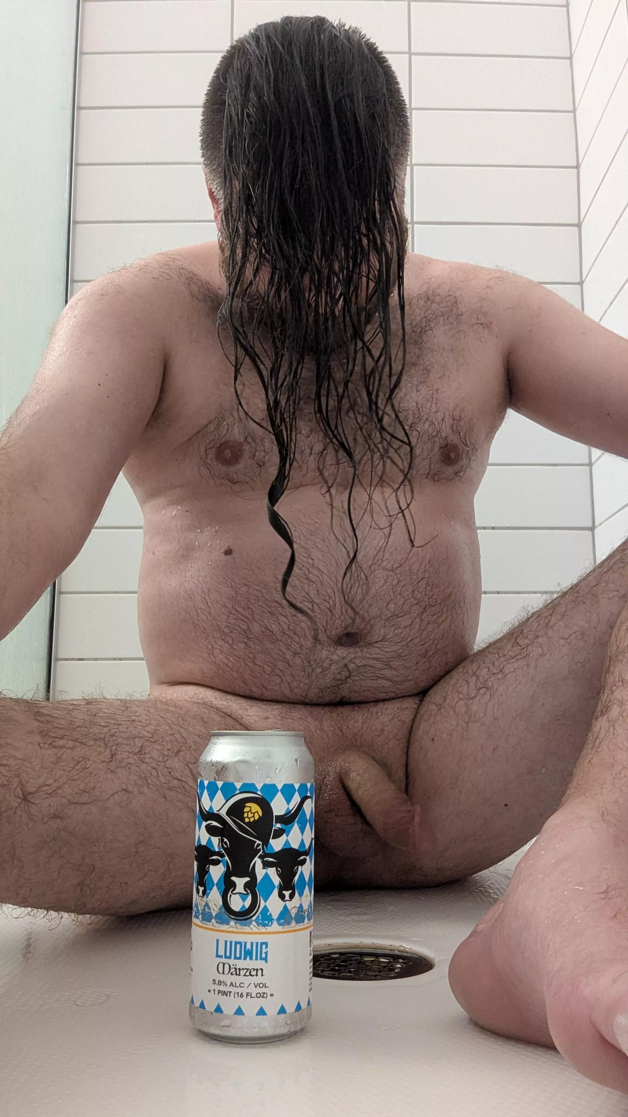 Post-concert shower beer. To tired to stand.