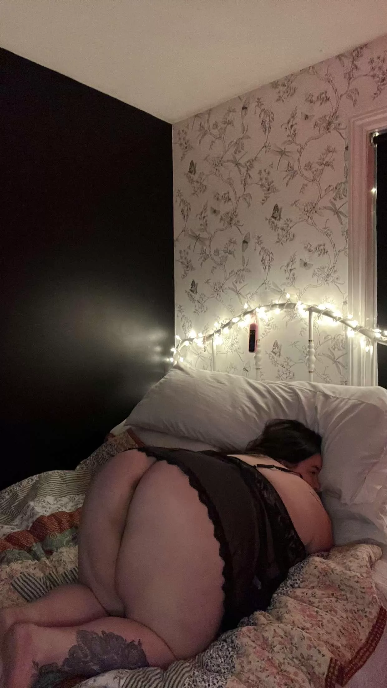 Push my head into the pillows ;)