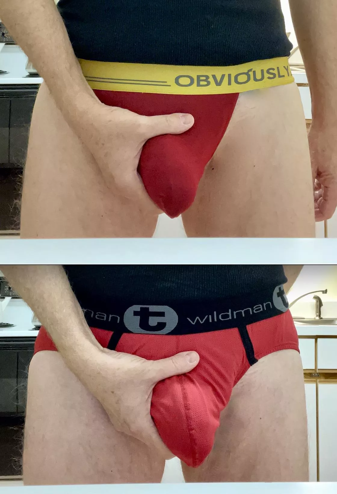 Red Obviously Mustang Briefs & Red Wildman T Briefs