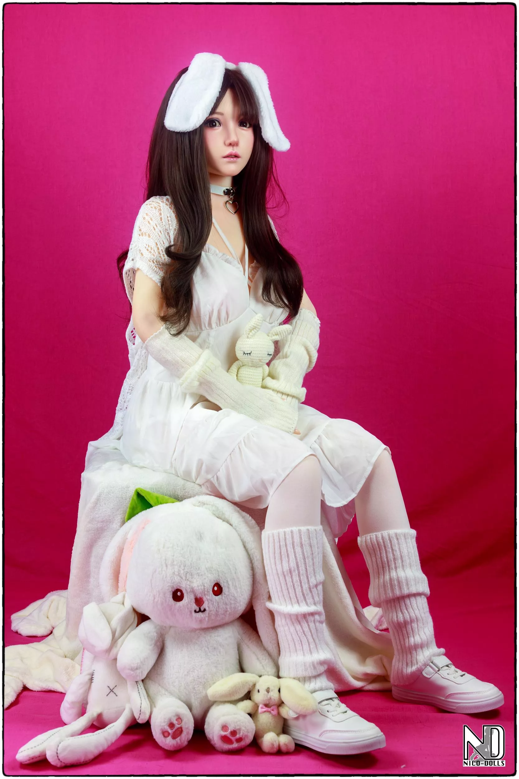 Seo-Hyun and bunny friends