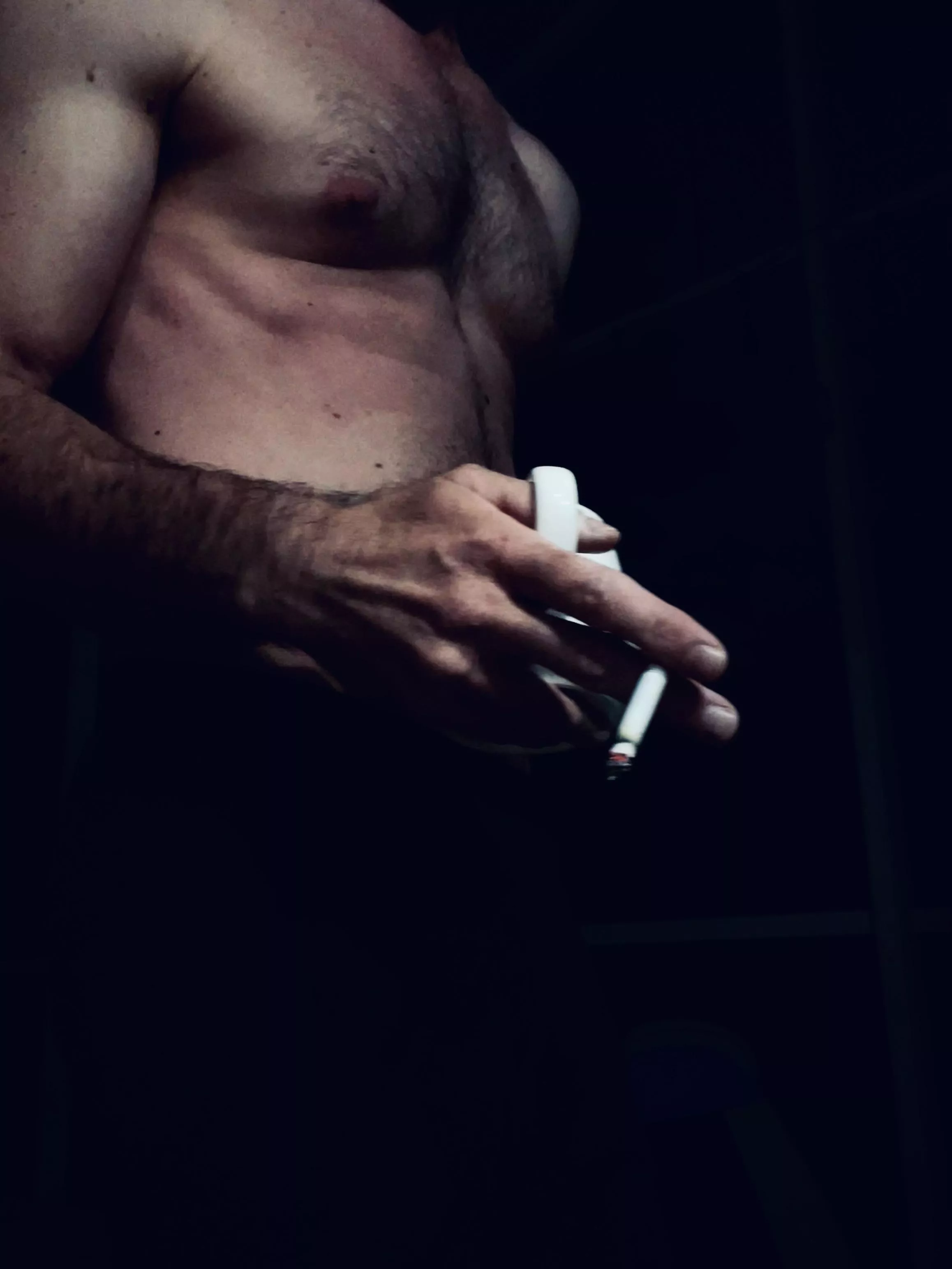 Sometimes wandering hands find old vices.  