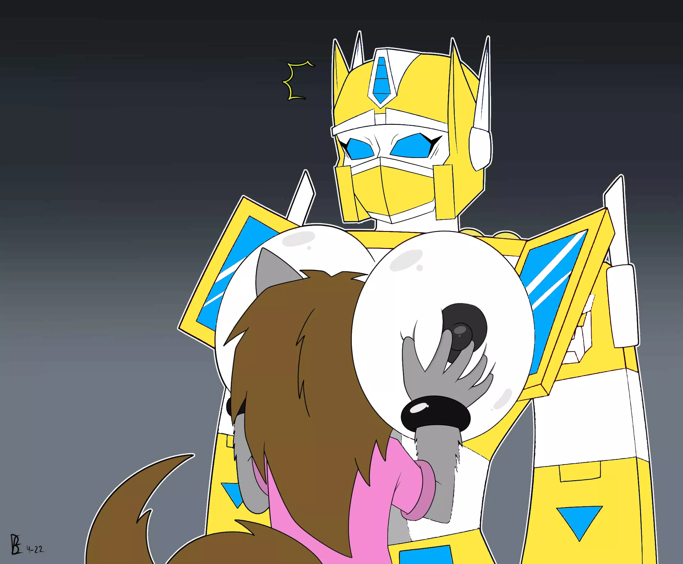 Splendid convoy edit of BlakeyNSFW's Optimus tits