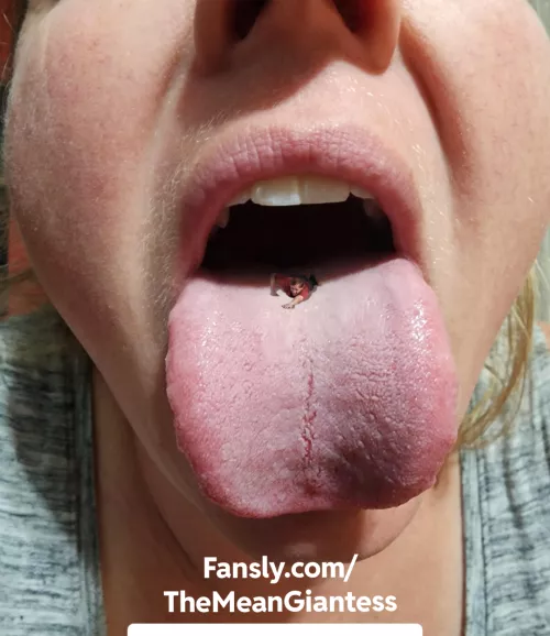 Stop struggling and accept that you are nothing but food for me now. Be good and I'll even swallow you whole.{f} 😋