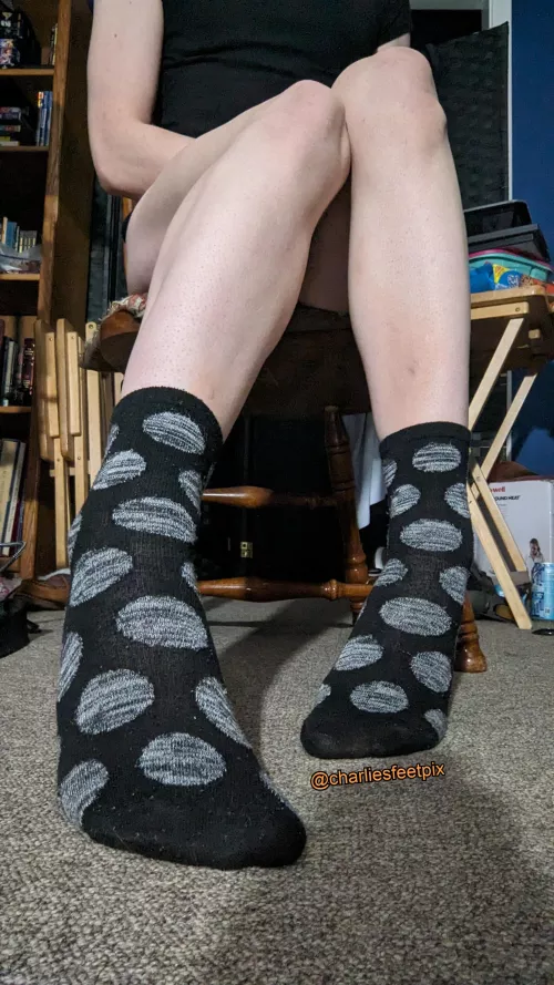 These socks remind me of the full moon!